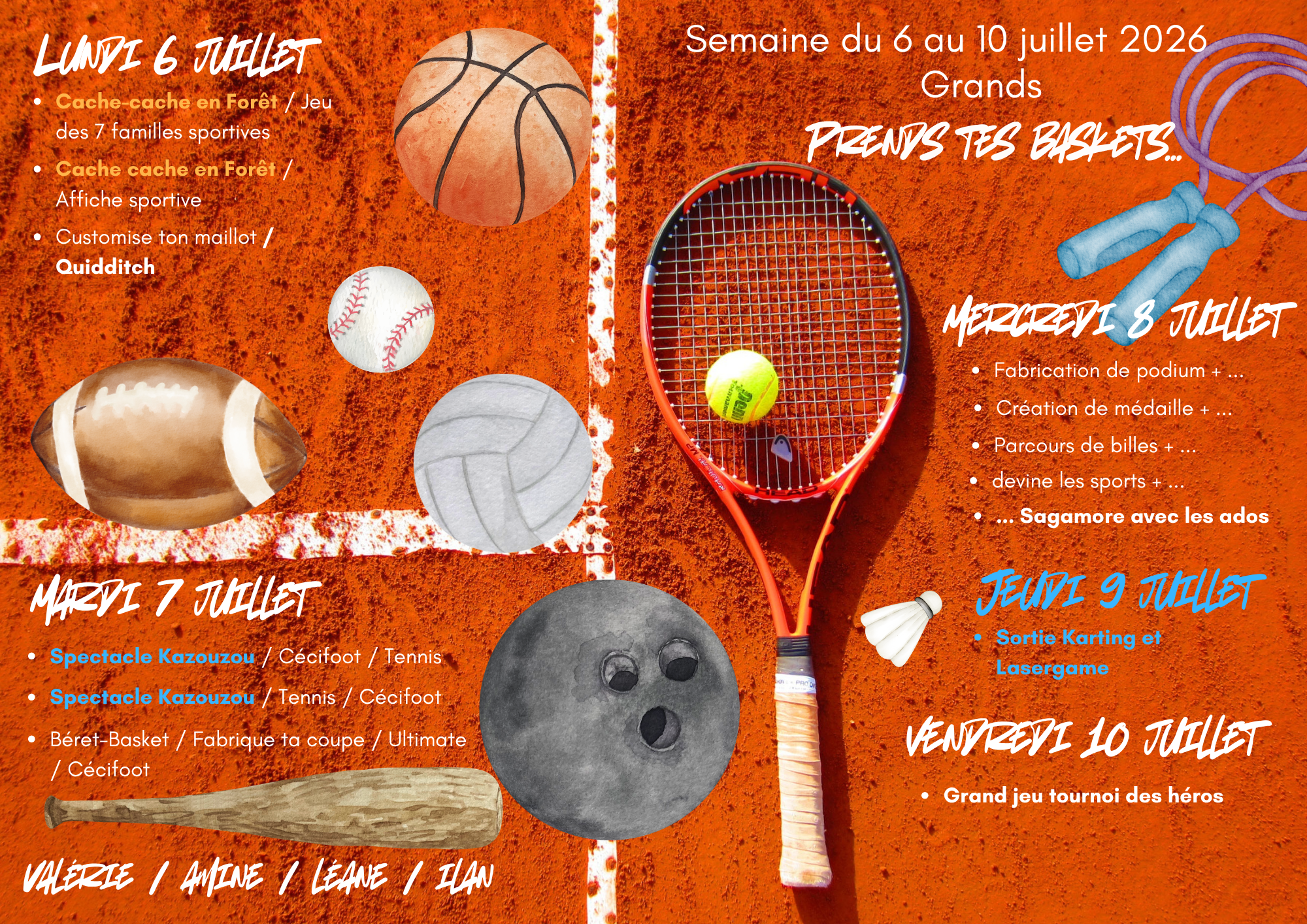 Planning d'été Grands S1